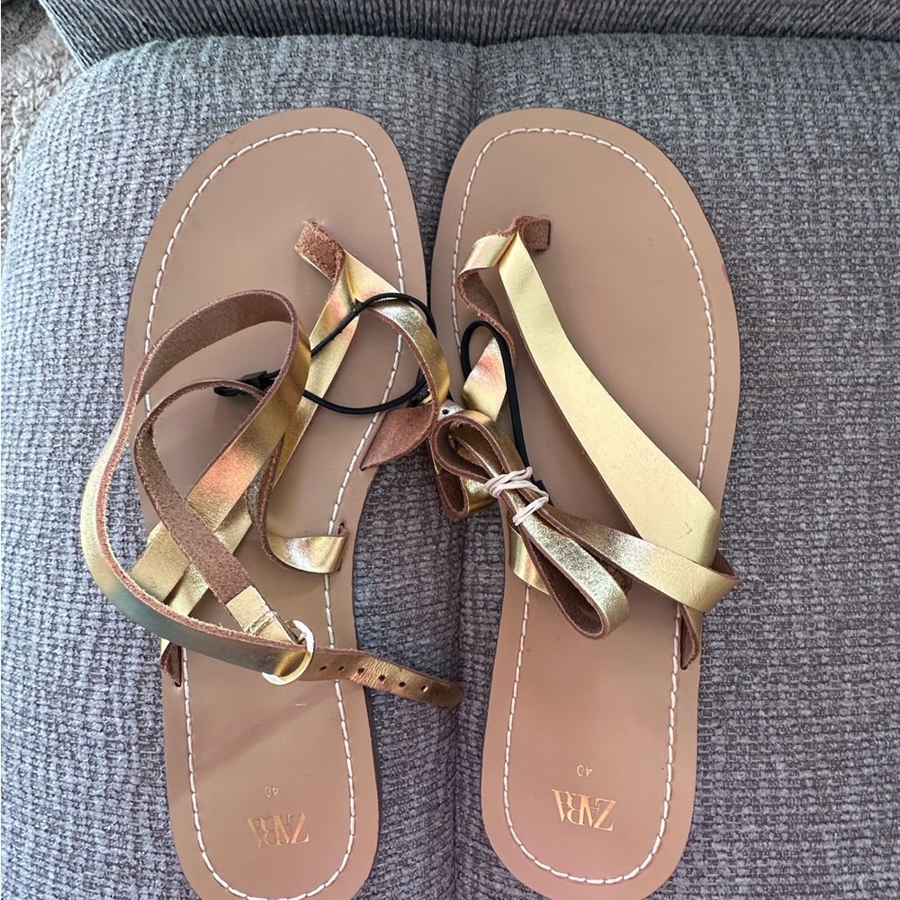 Zara Gold Women's Sandals